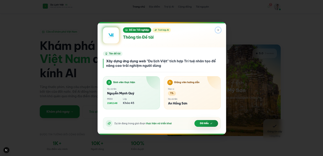 VietExplore-AI (Du Lịch Việt)